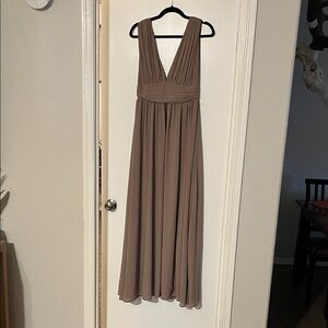 Lulus Elegant Taupe Evening Gown